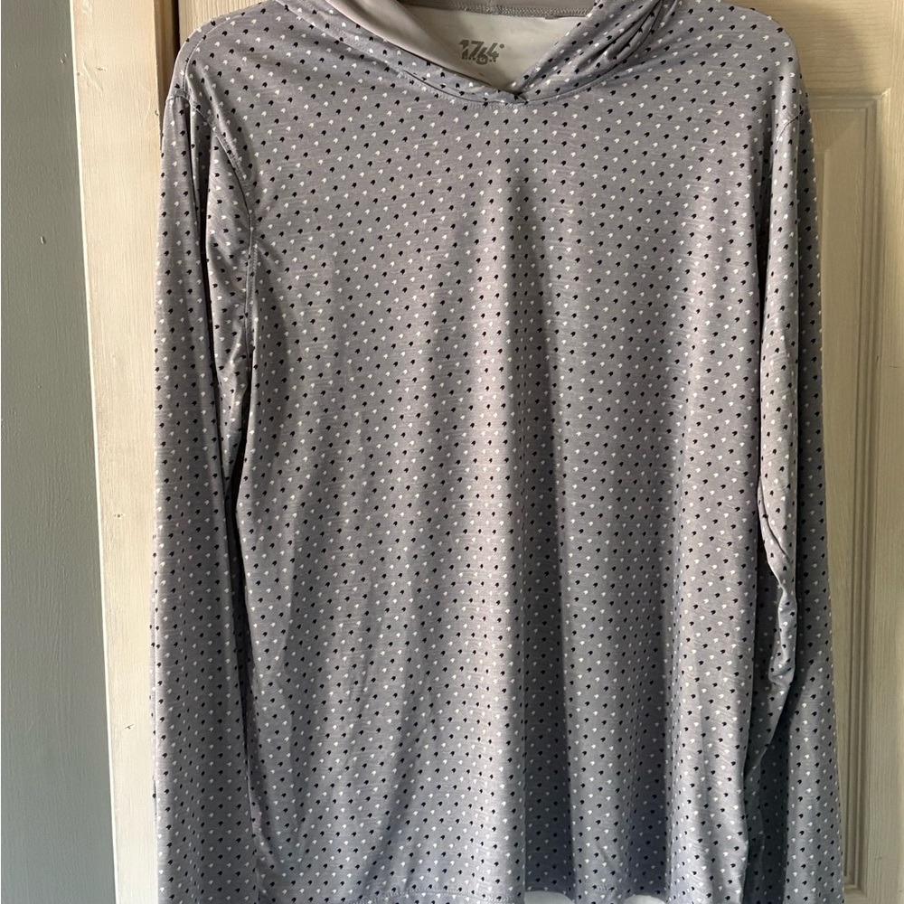 Gray Polka Dot Hoodie